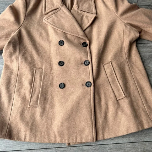 Old Navy Wool Blend Pea Coat in Tan - Picture 8 of 16